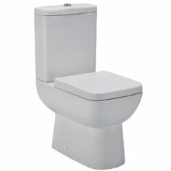 Nuie Ambrose White Close Coupled Toilet Pan, Cistern & Soft Close Seat - CPC020