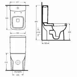 Nuie Ambrose White Close Coupled Toilet Pan, Cistern & Soft Close Seat - CPC020 9 Nuie Ambrose White Close Coupled Toilet Pan, Cistern & Soft Close Seat - CPC020 -HANSGROHE Shop nuie ambrose white close coupled toilet pan cistern soft close seat cpc020 p30965 150351 image