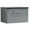Nuie Arno Cloud Grey 600mm Wall Hung 1-Drawer Vanity & Laminate Top