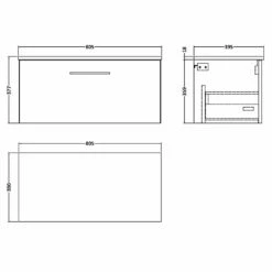 Nuie Arno Cloud Grey 800mm Wall Hung 1-Drawer Vanity & Worktop 5 Nuie Arno Cloud Grey 800mm Wall Hung 1-Drawer Vanity & Worktop -HANSGROHE Shop nuie arno cloud grey 800mm wall hung 1 drawer vanity worktop p62697 271123 image