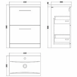 Nuie Arno Gloss White 600mm Floor Stading 2-Drawer Vanity Unit & Basin 1 -HANSGROHE Shop nuie arno gloss white 600mm floor stading 2 drawer vanity unit basin 1 p56870 266457 image