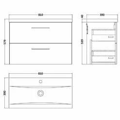 Nuie Arno Solace Oak 800mm Wall Hung 2-Drawer Vanity Unit & Basin 1 -HANSGROHE Shop nuie arno solace oak 800mm wall hung 2 drawer vanity unit basin 1 p57559 266809 image