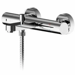 Nuie Arvan Chrome Wall Mounted Thermostatic Bath Shower Mixer Tap - ARV005