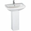 Nuie Asselby 600x430 1th White Basin & Full Pedestal CSS002