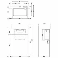 Nuie Athena 2 In 1 Hacienda Black 500mm Toilet & Basin Vanity Unit PRC645CB -HANSGROHE Shop nuie athena 2 in 1 hacienda black 500mm toilet basin vanity unit prc645cb p33362 162584 image