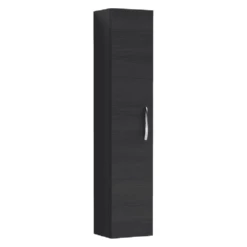 Nuie Athena Charcoal Black 300mm Tall Cabinet Single Door - MOD661