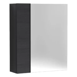 Nuie Athena Charcoal Black 600mm Mirror Unit (75/25) - OFF618