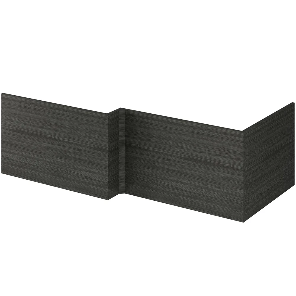 Nuie Athena Charcoal Black Square Shower Bath End Panel - MPD631 2 Nuie Athena Charcoal Black Square Shower Bath End Panel - MPD631 - Image 2