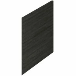 Nuie Athena Charcoal Black Square Shower Bath End Panel - MPD631