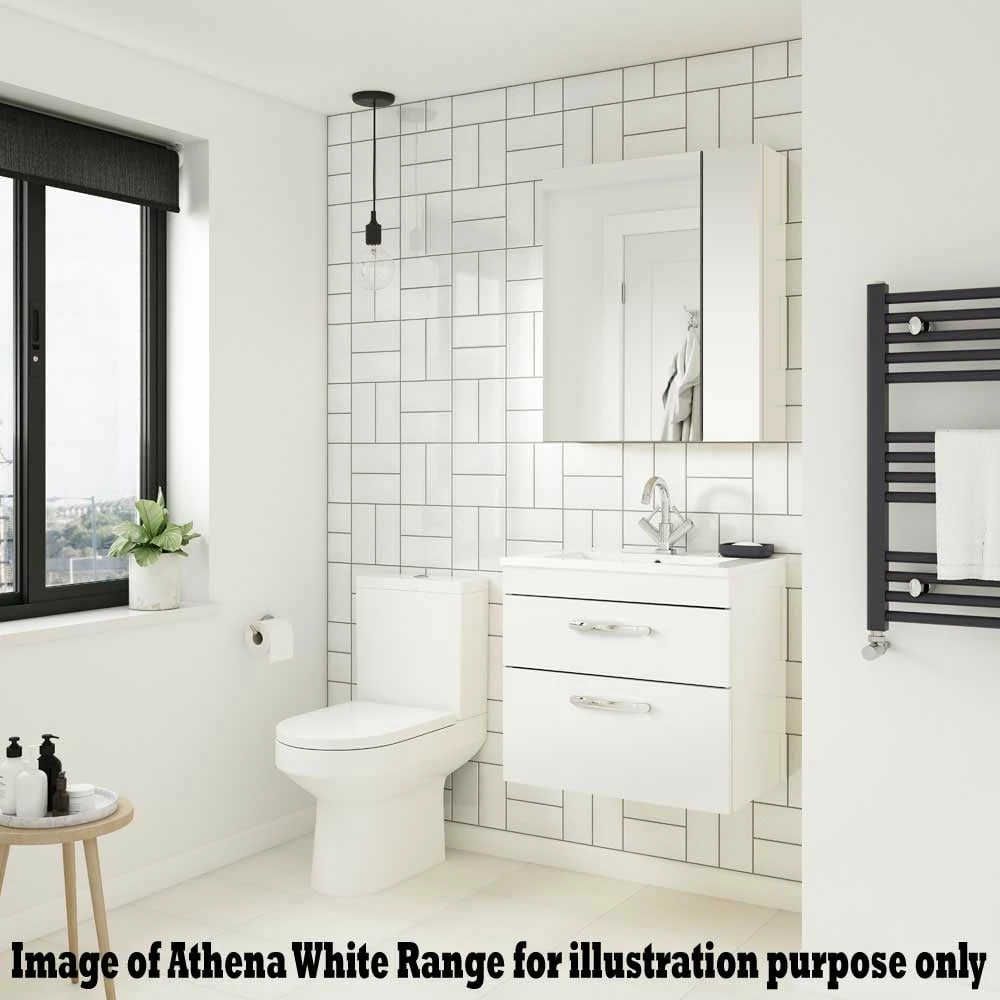 Nuie Athena Gloss White 1200mm Wall Hung 4 Door Vanity & Double Basin 2 Nuie Athena Gloss White 1200mm Wall Hung 4 Door Vanity & Double Basin - Image 2