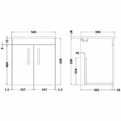 Nuie Athena Gloss White 500mm Wall Hung 2 Door Vanity Unit & Worktop 7 Nuie Athena Gloss White 500mm Wall Hung 2 Door Vanity Unit & Worktop -HANSGROHE Shop nuie athena gloss white 500mm wall hung 2 door vanity unit worktop p33366 162592 image