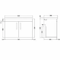 Nuie Athena Gloss White 800mm Wall Hung 2 Door Vanity Unit & Basin 1 -HANSGROHE Shop nuie athena gloss white 800mm wall hung 2 door vanity unit basin 1 p33370 162600 image
