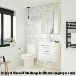 Nuie Athena Gloss White Floor Standing 600mm Cabinet & Worktop -HANSGROHE Shop nuie athena gloss white floor standing 600mm cabinet worktop p29789 187843 image