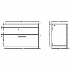 Nuie Athena Gloss White Wall Hung 800mm Cabinet & Worktop - ATH069W -HANSGROHE Shop nuie athena gloss white wall hung 800mm cabinet worktop ath069w p29779 145766 image