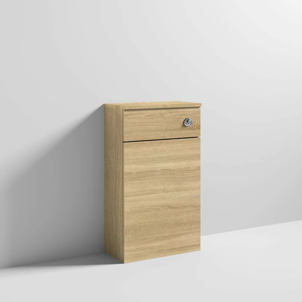 Nuie Athena Natural Oak 500mm Back To Wall WC Toilet Unit MOC642 2 Nuie Athena Natural Oak 500mm Back To Wall WC Toilet Unit MOC642 - Image 2