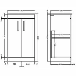 Nuie Athena Natural Oak Floor Standing 500mm Cabinet & Worktop -HANSGROHE Shop nuie athena natural oak floor standing 500mm cabinet worktop p30010 158338 image