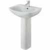 Nuie Ava 545x455 1TH White Basin And Pedestal NCG400