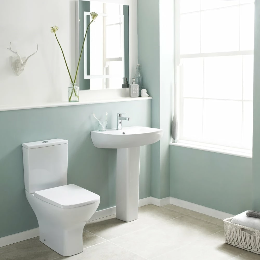 Nuie Ava 545x455 1TH White Basin And Pedestal NCG400 2 Nuie Ava 545x455 1TH White Basin And Pedestal NCG400 - Image 2