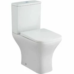 Nuie Ava Square Rimless Pan, Cistern & Soft Close Seat NCG450