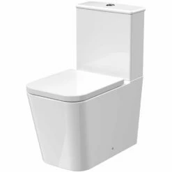 Nuie Ava White Back To Wall Pan, Cistern & Soft Close Seat - NCG550