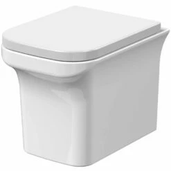 Nuie Ava White Wall Hung WC Pan Toilet & Soft Close Seat - NCG540