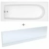 Nuie Barmby Round Single Ended Straight Bath 1800x800 & Front Panel