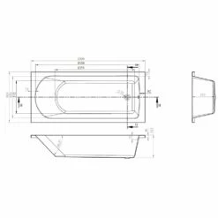 Nuie Barmby Round Single Ended Straight Bath 1800x800 & Front Panel -HANSGROHE Shop nuie barmby round single ended straight bath 1800x800 front panel p58375 258486 image