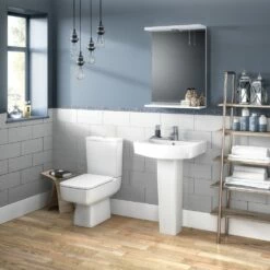 Nuie Bliss 520x425 1th White Basin & Semi Pedestal CBL011 -HANSGROHE Shop nuie bliss 520x425 1th white basin semi pedestal cbl011 p30927 150061 image