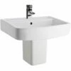 Nuie Bliss 520x425 1th White Basin & Semi Pedestal CBL011