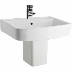 Nuie Bliss 520x425 1th White Basin & Semi Pedestal CBL011