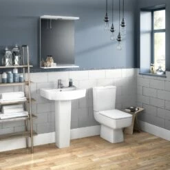 Nuie Bliss 600x450 1th White Basin & Full Pedestal CBL010 -HANSGROHE Shop nuie bliss 600x450 1th white basin full pedestal cbl010 p30926 150055 image
