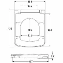 Nuie Bliss White Back To Wall Toilet Pan & Soft Close Seat -HANSGROHE Shop nuie bliss white back to wall toilet pan soft close seat p30929 234160 image