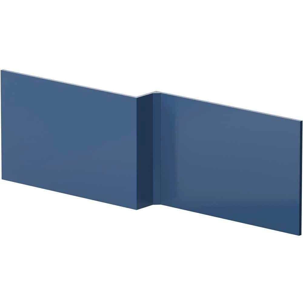 Nuie Blocks Satin Blue 1700mm Square Shower Bath Front Panel - MOF373 1 Nuie Blocks Satin Blue 1700mm Square Shower Bath Front Panel - MOF373
