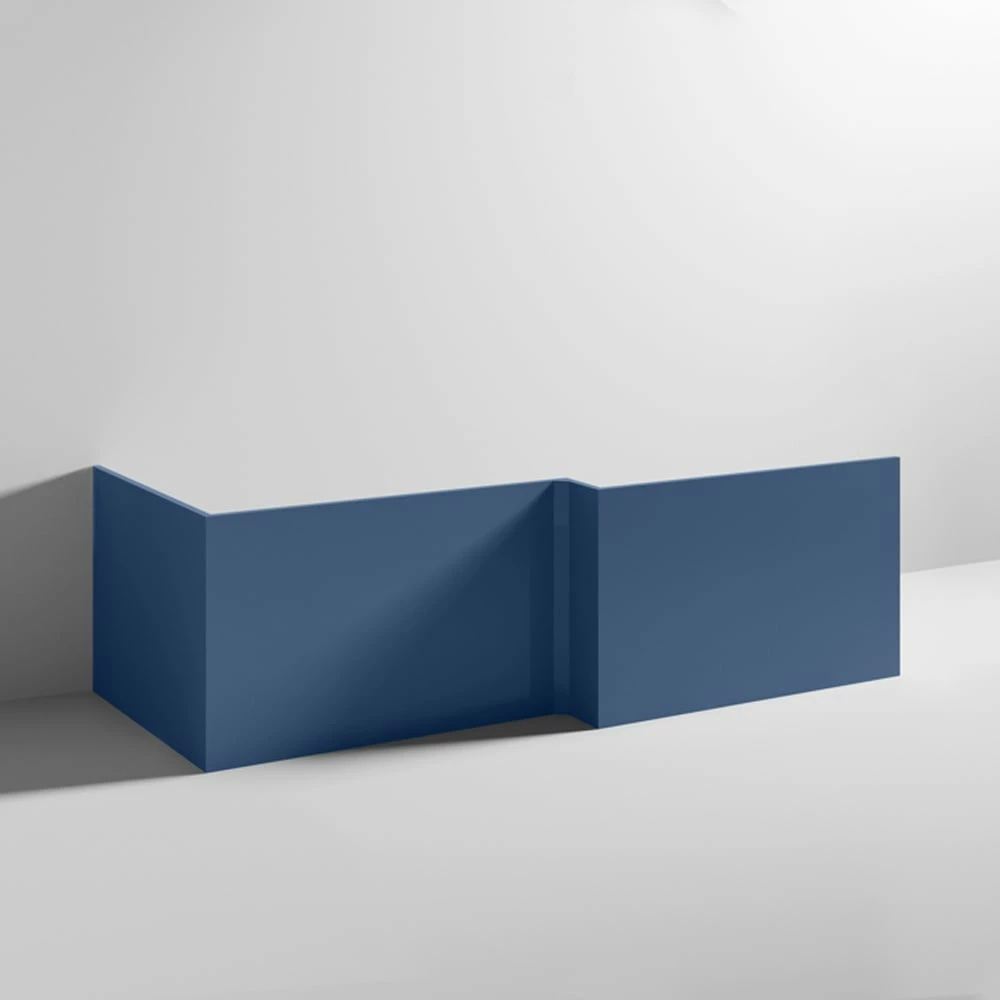 Nuie Blocks Satin Blue 1700mm Square Shower Bath Front Panel - MOF373 2 Nuie Blocks Satin Blue 1700mm Square Shower Bath Front Panel - MOF373 - Image 2