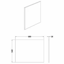 Nuie Blocks Satin Blue 700mm Square Shower Bath End Panel - MOF379 -HANSGROHE Shop nuie blocks satin blue 700mm square shower bath end panel mof379 p50595 234327 image