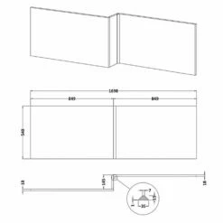 Nuie Blocks Satin Grey 1700mm Square Shower Bath Front Panel - MOF273 -HANSGROHE Shop nuie blocks satin grey 1700mm square shower bath front panel mof273 p50585 234179 image