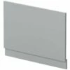 Nuie Blocks Satin Grey 800mm Bath End Panel - MOF272