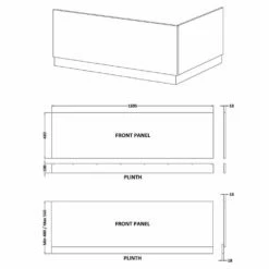 Nuie Blocks Satin White 1700mm Bath Front Panel - MOF177 -HANSGROHE Shop nuie blocks satin white 1700mm bath front panel mof177 p50549 234229 image