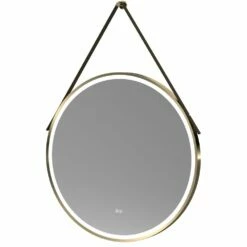 Nuie Brushed Brass Touch Sensor 800mm Round Illuminated Mirror