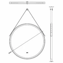 Nuie Brushed Brass Touch Sensor 800mm Round Illuminated Mirror 5 Nuie Brushed Brass Touch Sensor 800mm Round Illuminated Mirror -HANSGROHE Shop nuie brushed brass touch sensor 800mm round illuminated mirror p57880 267003 image