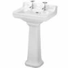 Nuie Carlton 560x450 2th White Basin & Full Pedestal - CCT004