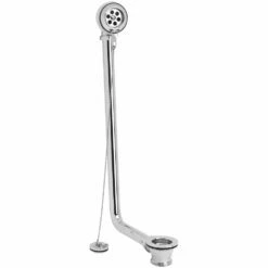 Nuie Chrome Bath Waste With Overflow Brass Plug & Link Chain - EA381