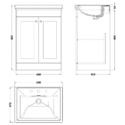 Nuie Classique Satin Anthracite 600 Floor Standing 2-Door Vanity Unit & 3TH Basin 5 Nuie Classique Satin Anthracite 600 Floor Standing 2-Door Vanity Unit & 3TH Basin -HANSGROHE Shop nuie classique satin anthracite 600 floor standing 2 door vanity unit 3th basin p73851 305503 image