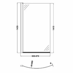 Nuie Curved B-Bath Screen - NBBS1 -HANSGROHE Shop nuie curved b bath screen nbbs1 p7038 147716 image