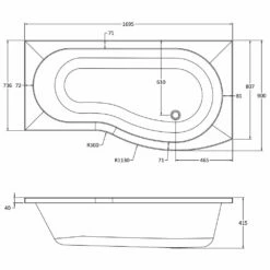 Nuie Curved B Shape 1700mm Shower Bath RH, Fixed Screen & White Panel 5 Nuie Curved B Shape 1700mm Shower Bath RH, Fixed Screen & White Panel -HANSGROHE Shop nuie curved b shape 1700mm shower bath rh fixed screen white panel p34041 176068 image