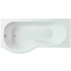 Nuie Curved P Shaped Single Ended Bath LH 1700x850x700