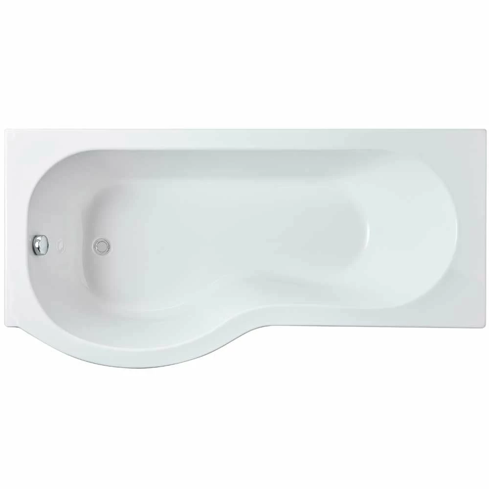 Nuie Curved P Shaped Single Ended Bath LH 1700x850x700 1 Nuie Curved P Shaped Single Ended Bath LH 1700x850x700