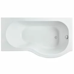 Nuie Curved P Shaped Single Ended Bath RH 1500x850x700