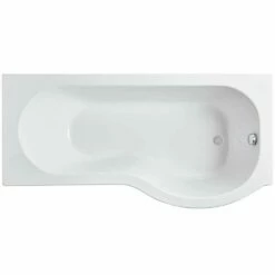 Nuie Curved P Shaped Single Ended Bath RH 1700x850x700