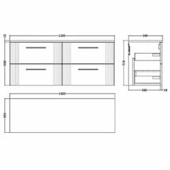 Nuie Deco Satin Grey 1200 Wall Hung 4-Drawer Vanity Unit & Worktop 5 Nuie Deco Satin Grey 1200 Wall Hung 4-Drawer Vanity Unit & Worktop -HANSGROHE Shop nuie deco satin grey 1200 wall hung 4 drawer vanity unit worktop p62665 270988 image